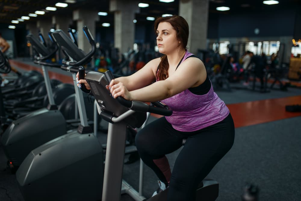 stationary bike workout for obese